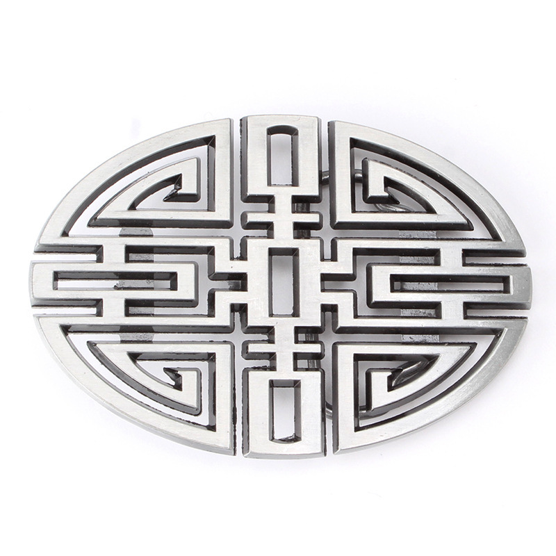 Longevity Health & Wellness Hotel - Chinese Character Alloy Belt Buckle Implies